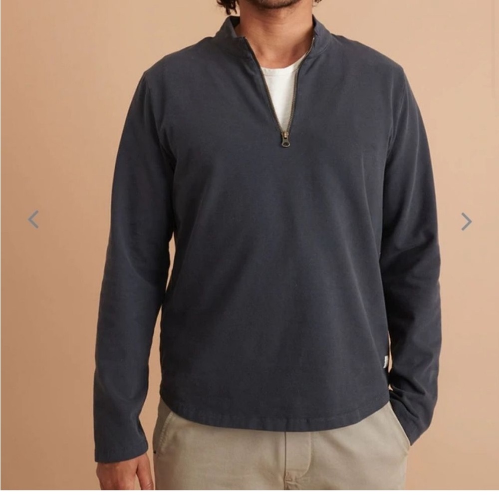 MARINE Layer Sean Quarter Zip
Pullover in‎ Asphalt Size XL